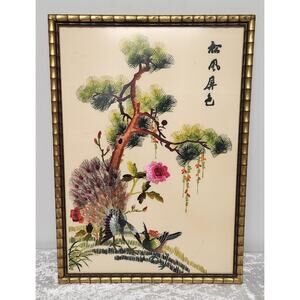Vintage Wall Handing Colorful Silk Embroidery Design